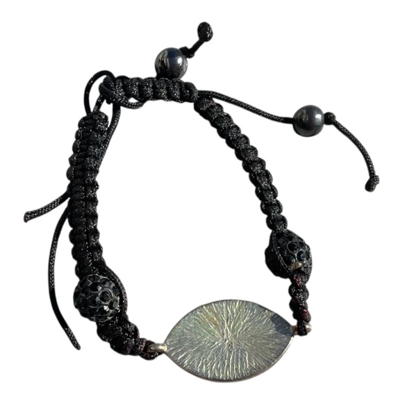 Nylon Cord Bead Bracelets Evil Eyes set of 2 adjustable new - Picture 4 of 6